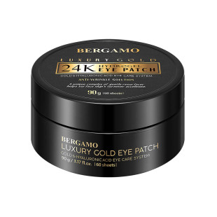 Патчи для глаз с золотым гидрогелем BERGAMO LUXURY GOLD HYDROGEL EYE PATCH (60PCS)